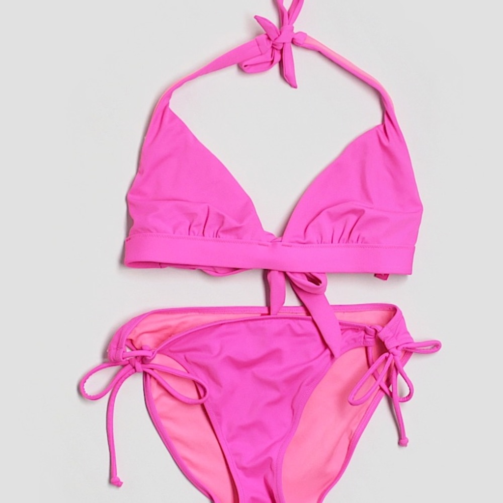 Victoria’s Secret Hot Pink Halter Bikini